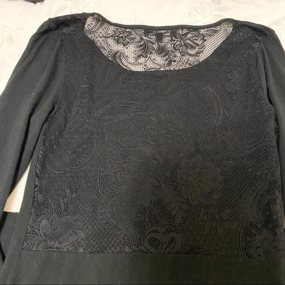 Babaton Black Dress with 3/4 Sleeves and Black Lace Backing - Size XS - Picture 3 of 5